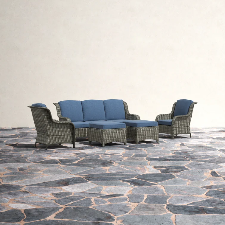 Amanda 5 - Person Outdoor Seating Group with Cushions