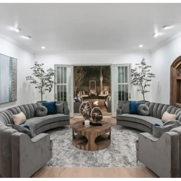 Mcginty 141.34" Wide Velvet Symmetrical Modular Sofa & Chaise