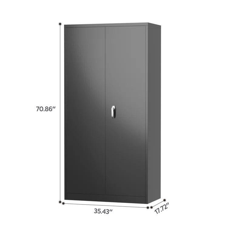 Metal Single Storage Cabinet ( 70.86'' H x 35.43'' W x 17.72'' D)