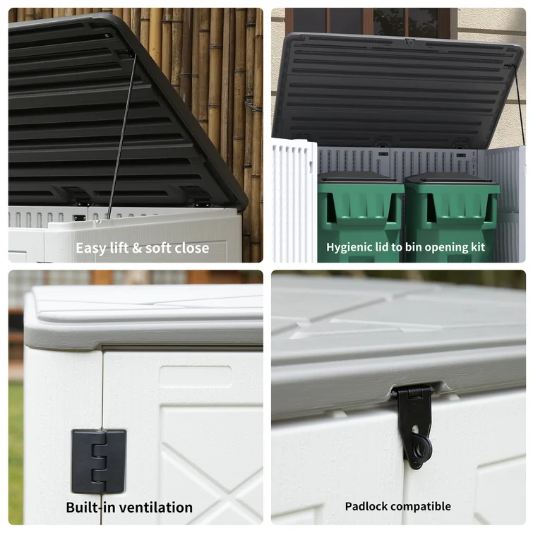 4 ft. W x 3 ft. D Plastic Horizontal Garage Shed