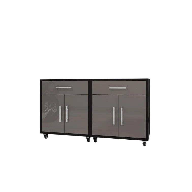 Aseem 2 Piece Single Storage Cabinet ( 34.41'' H x 56.7'' W x 17.72'' D)<!-- --> <!-- -->(Set of 2)