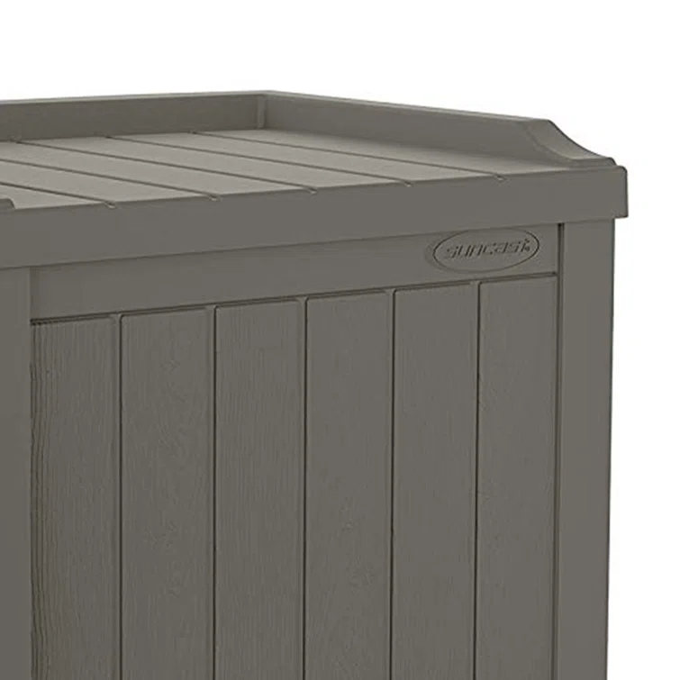 Suncast 22'' W 22 Gallons Water Resistant Resin Deck Box in Gray