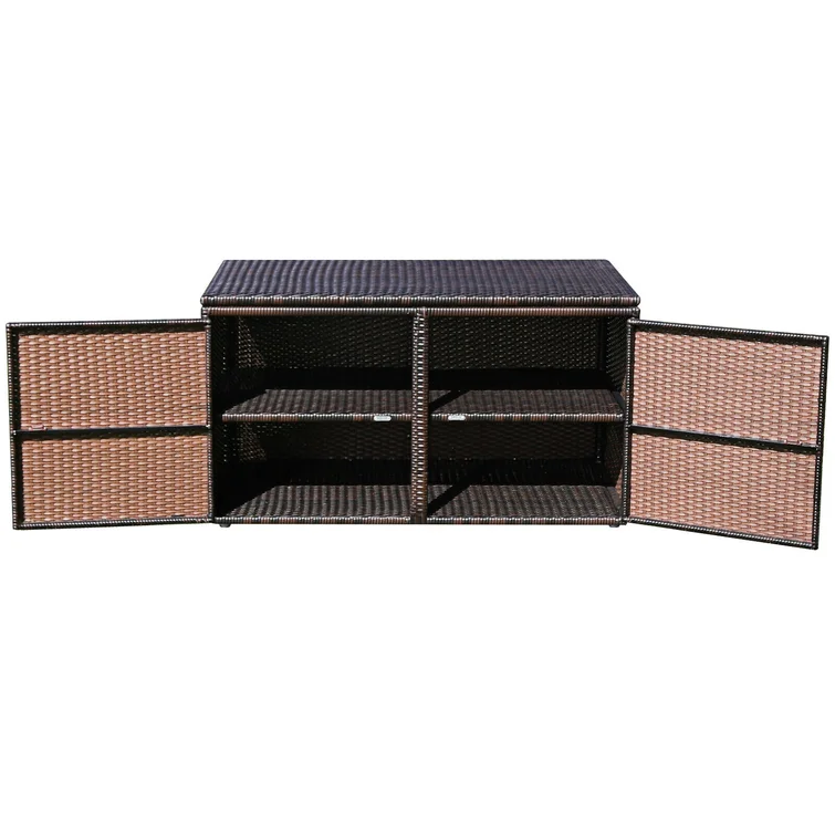 FORCLOVER 45'' W 88 Gallons Wicker Deck Box