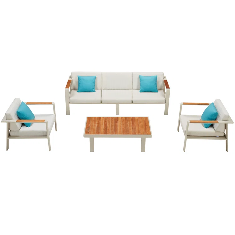 Nofi 5 - Person Outdoor Seating Group with Cushions