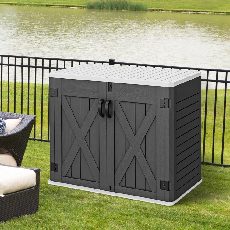 4.25 ft. W x 2.4 ft. D Metal Horizontal Storage Shed