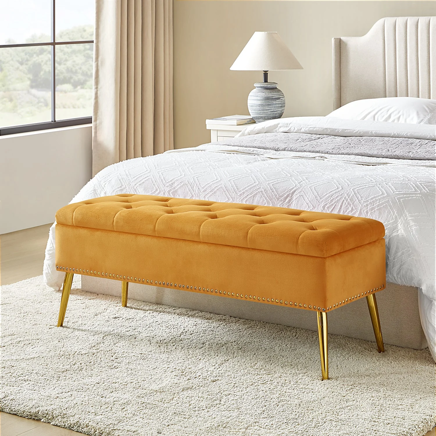 Lenore Upholstered Storage Bench