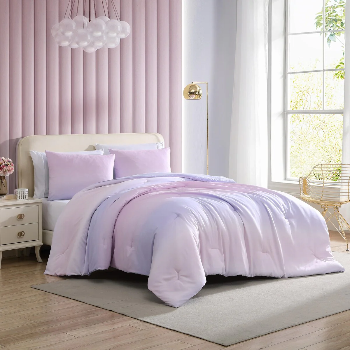 Betsey Johnson Ombre Purple Bonus Bed Set