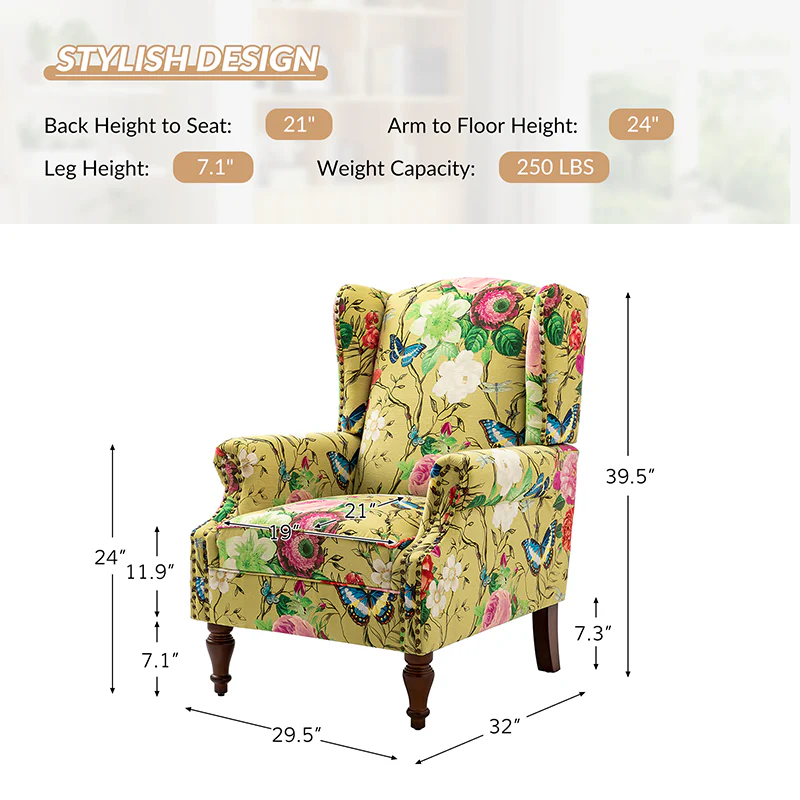 Felix Armchair with Spindle Legs