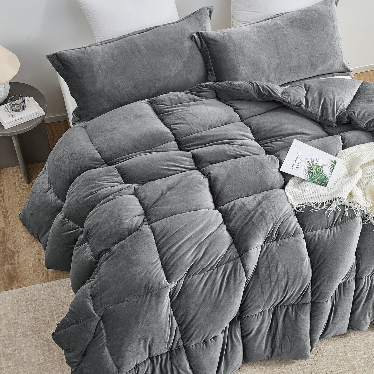 Fatter than Fat? - Coma Inducer? Oversized Comforter Set - Quiet Shade Gray