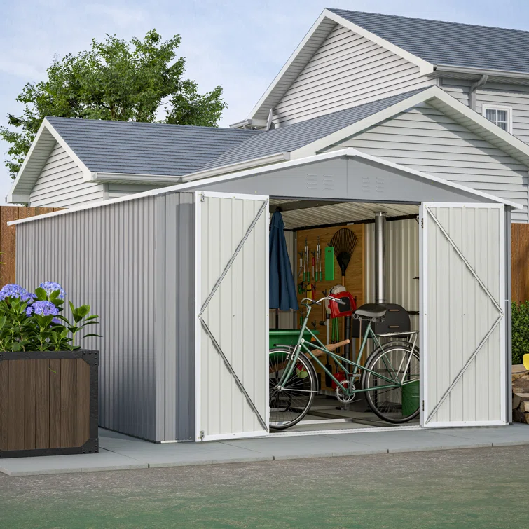 10 ft. W x 12 ft. D Outdoor Metal Storage Shed