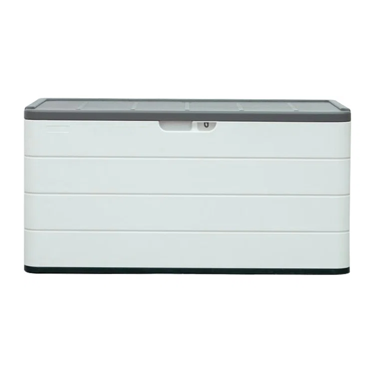 Clihome 46'' W 110 Gallons Water Resistant Lockable Deck Box in White