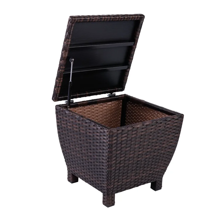 Aura Outdoor 19.68'' W 13 Gallons Wicker Deck Box