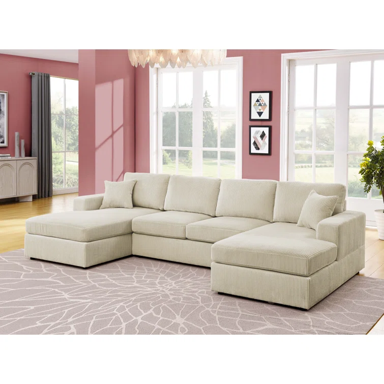 Loette 3 - Piece Corduroy Sectional