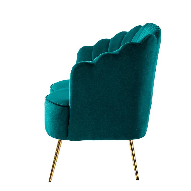 Ariel 3-Piece Scalloped Velvet Living Room Set