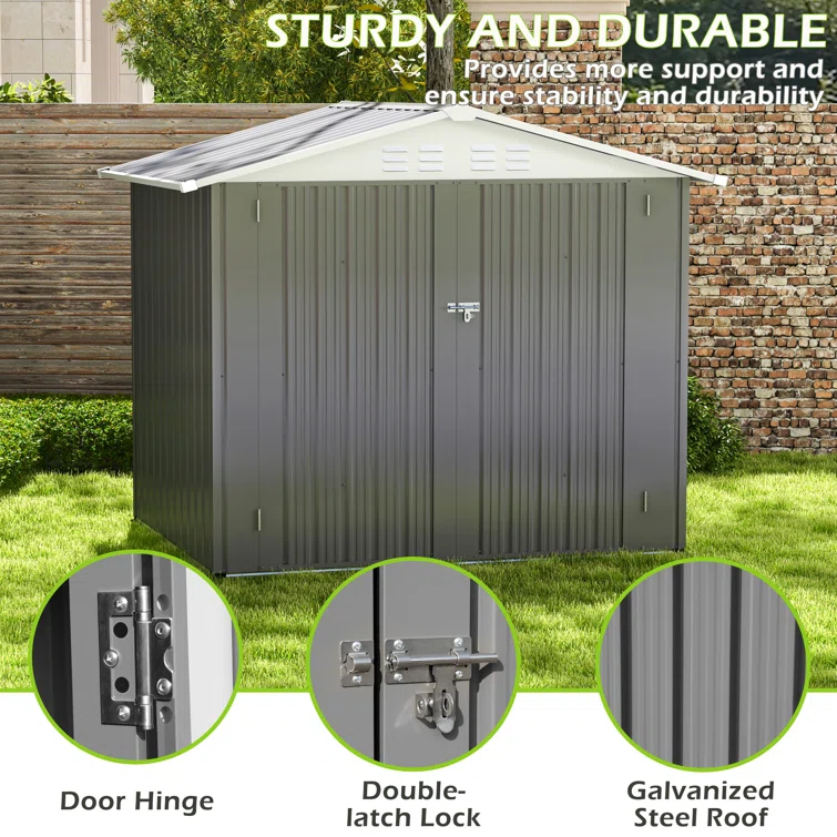 6 Ft. W X 4 Ft. D Metal Storage Shed