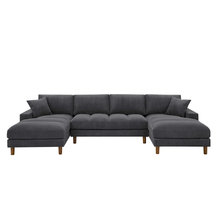 Sanner 3 - Piece Corduroy Sectional