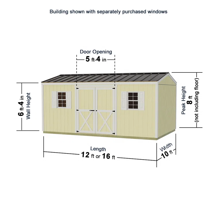 Cypress 10 ft. W x 12 ft. D Solid Wood Storage Shed