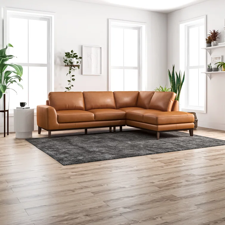 Talley 2 - Piece Leather Sectional