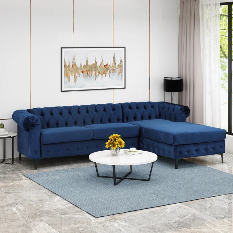 Eginald 2 - Piece Velvet Sectional
