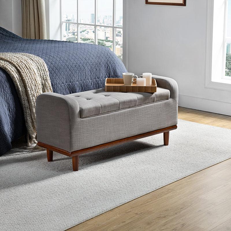 Clover Upholstered Flip Top Storage Bench