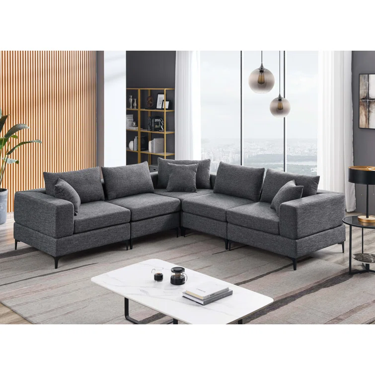 5 - Piece Upholstered Sectional