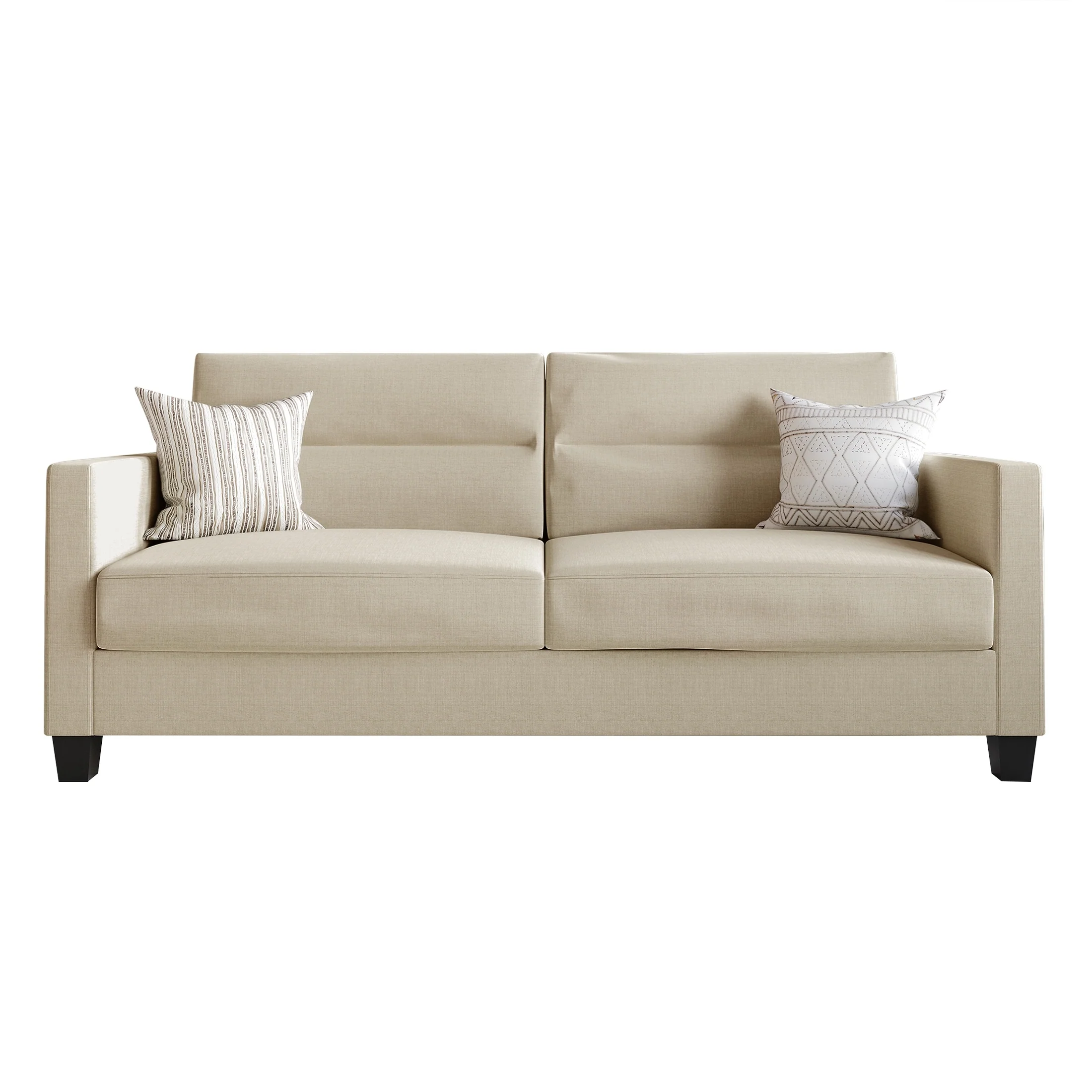 CraftPorch Clean and Minimalist Linen Upholstered Sofa