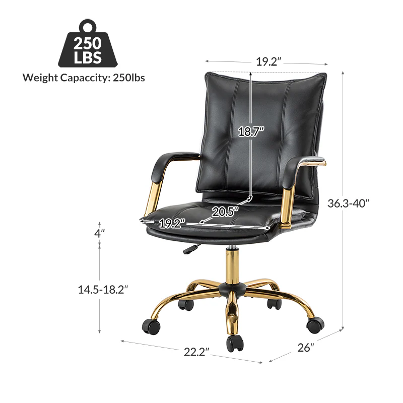 Michele Vegan Leather Task Accent Chair