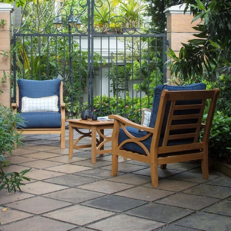 Brunswick Teak 2 - Person Outdoor Seating Group with Cushions