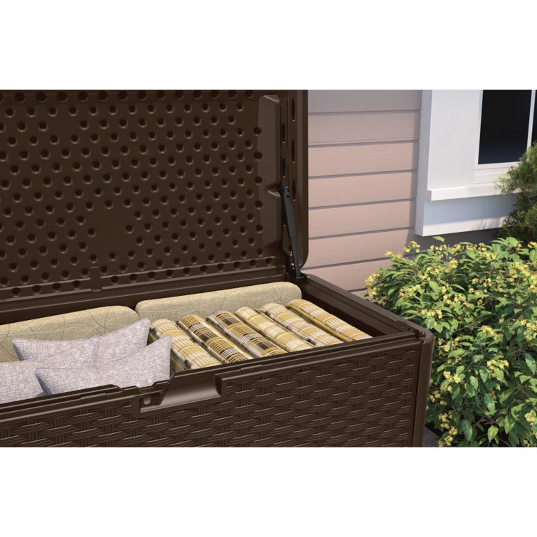 Suncast 134 Gallon Water Resistant Lockable Deck Box