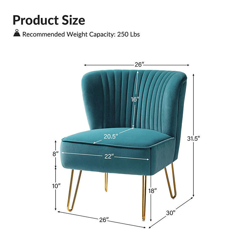 Ainhoa Velvet Tufted Back Side Chair