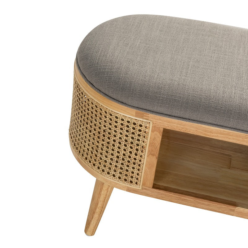 Myrna Cane Storage Bench