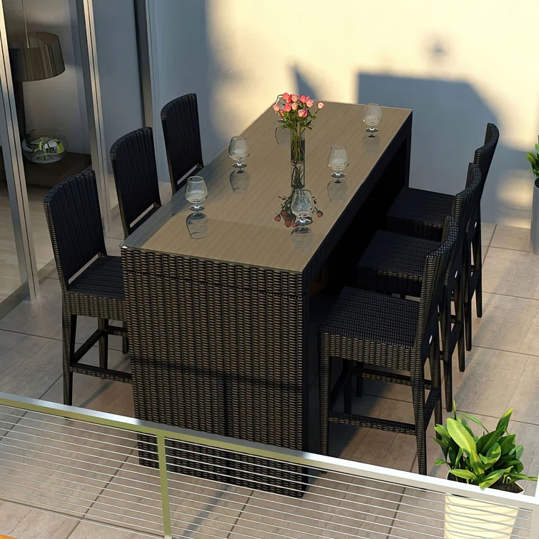 Oba 6 - Person Rectangular Outdoor Dining Set