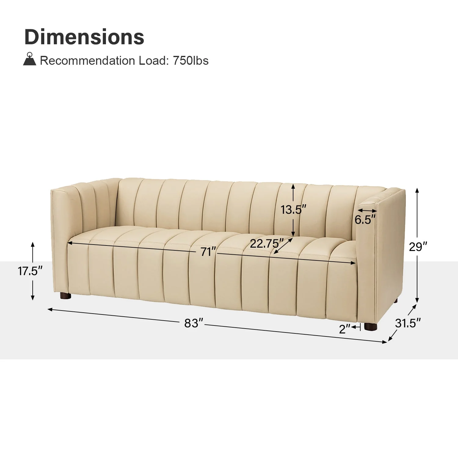 Rowan Genuine Leather Vinyl Office Sofa -83
