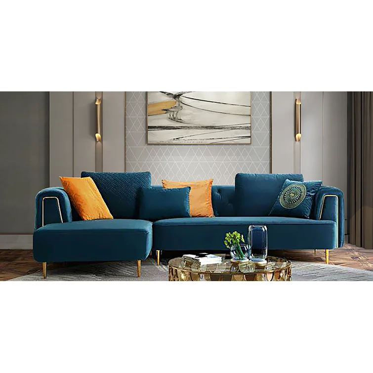 Stoltenberg 3 - Piece Velvet Sectional