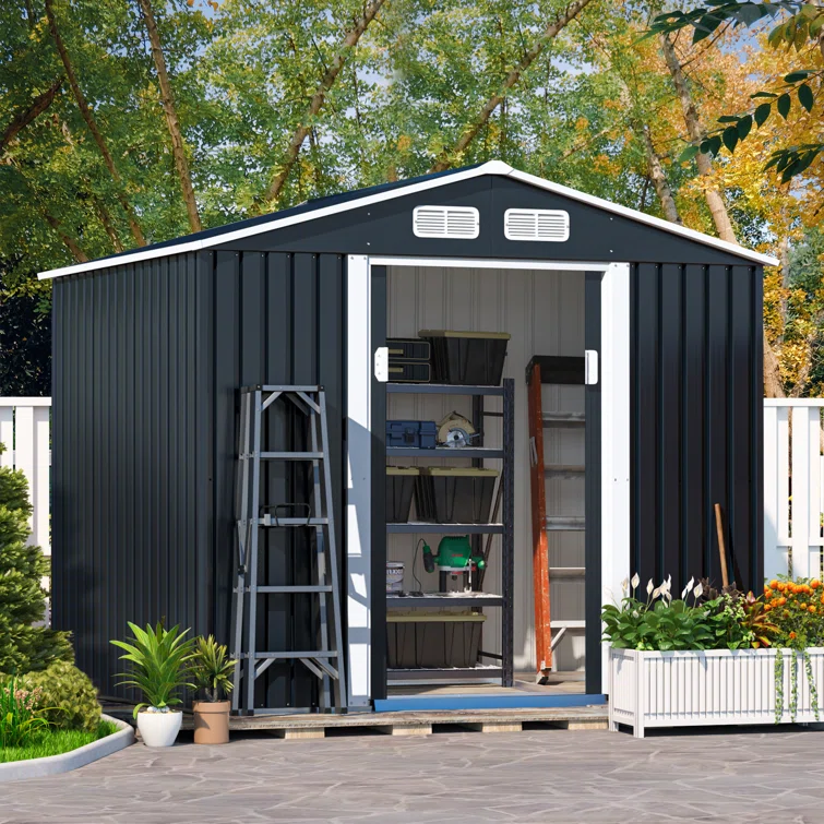 6.75 ft. W x 8.5 ft. D Metal Storage Shed