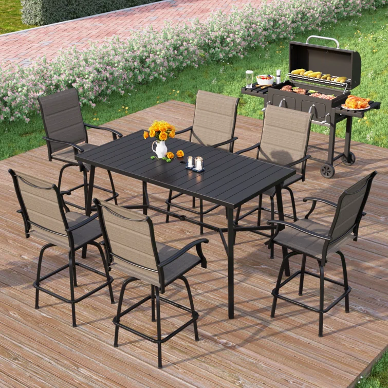 Alyne 6 - Person Rectangular Outdoor Dining Set