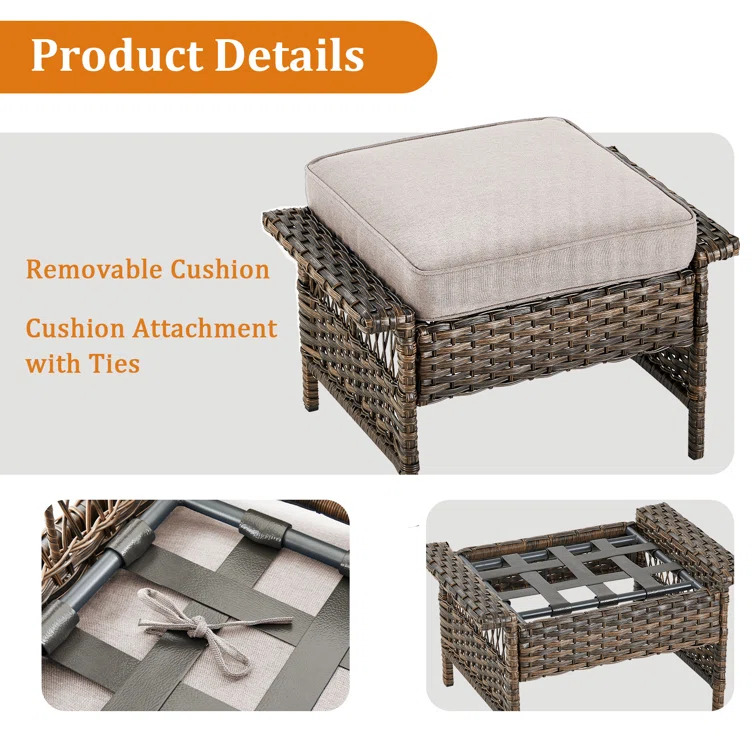Sherinda 5 - Person Outdoor Seating Group with Cushions