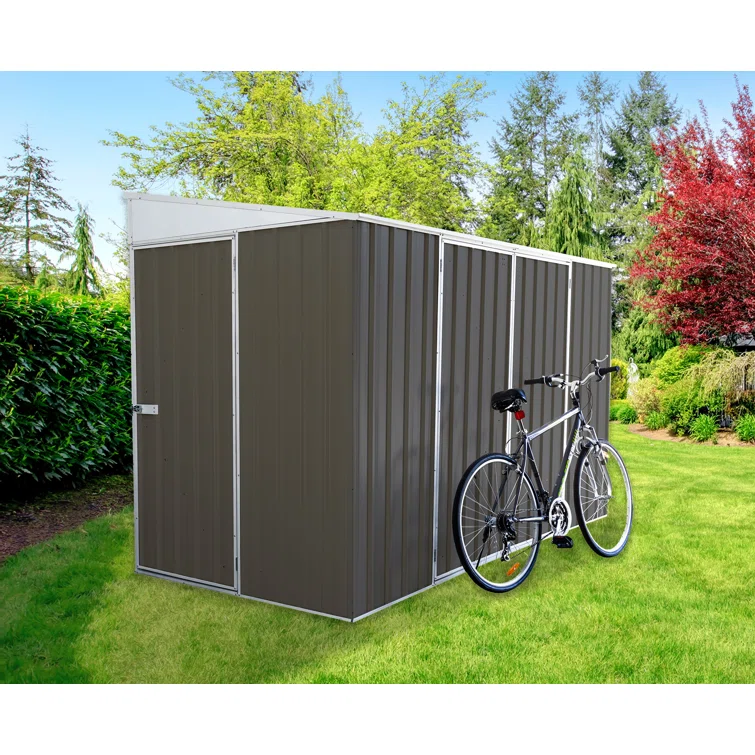 Durango 10 ft. W x 5 ft. D Metal Lean-To Bike Shed