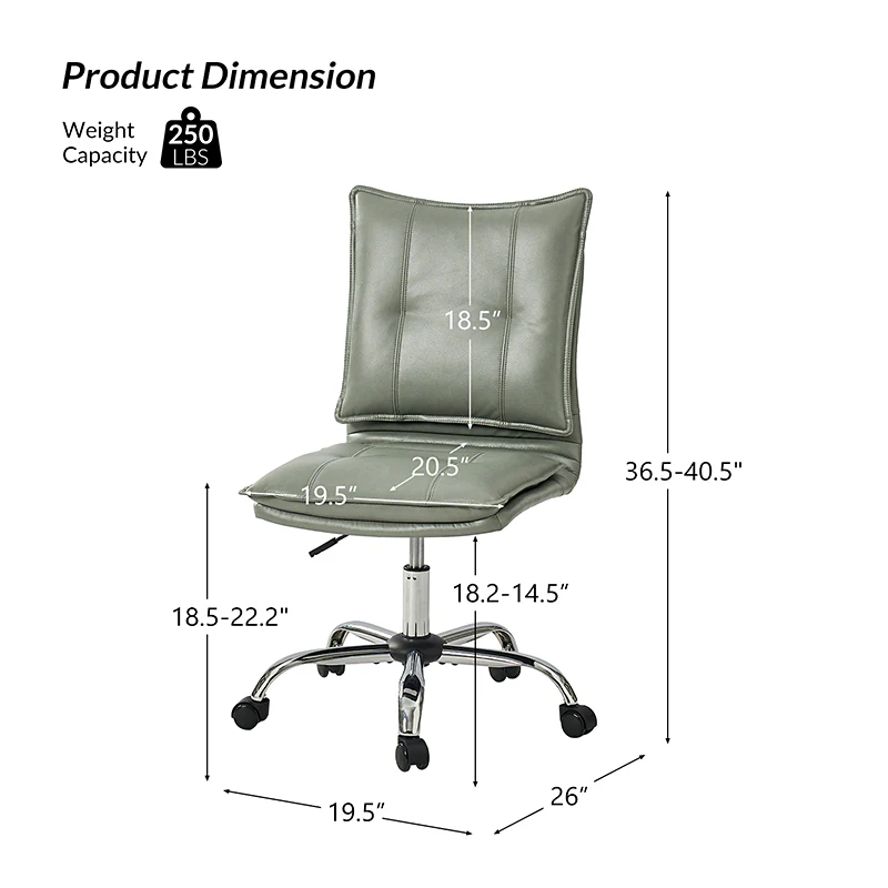 Edwin Leather Swivel Task Chair