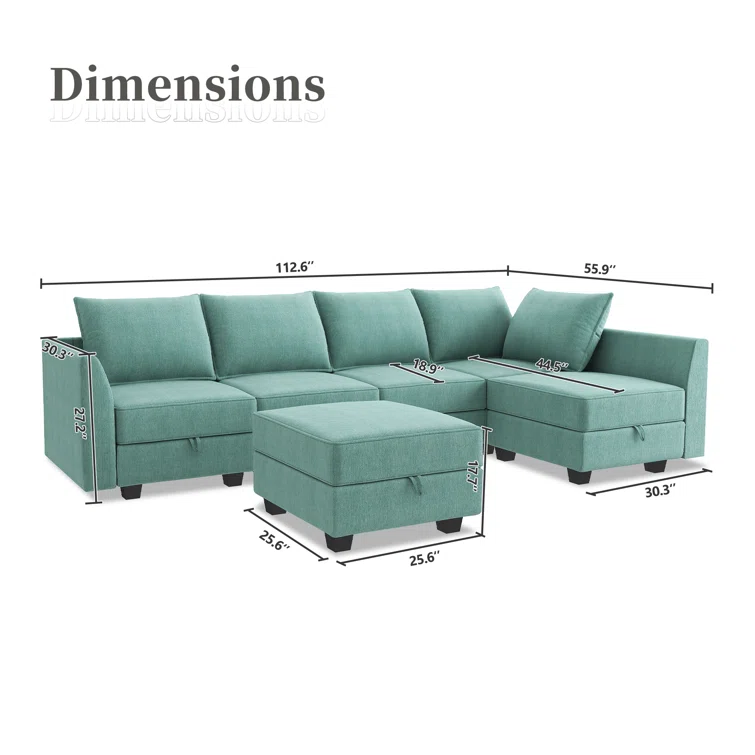 7 - Piece Upholstered Sectional
