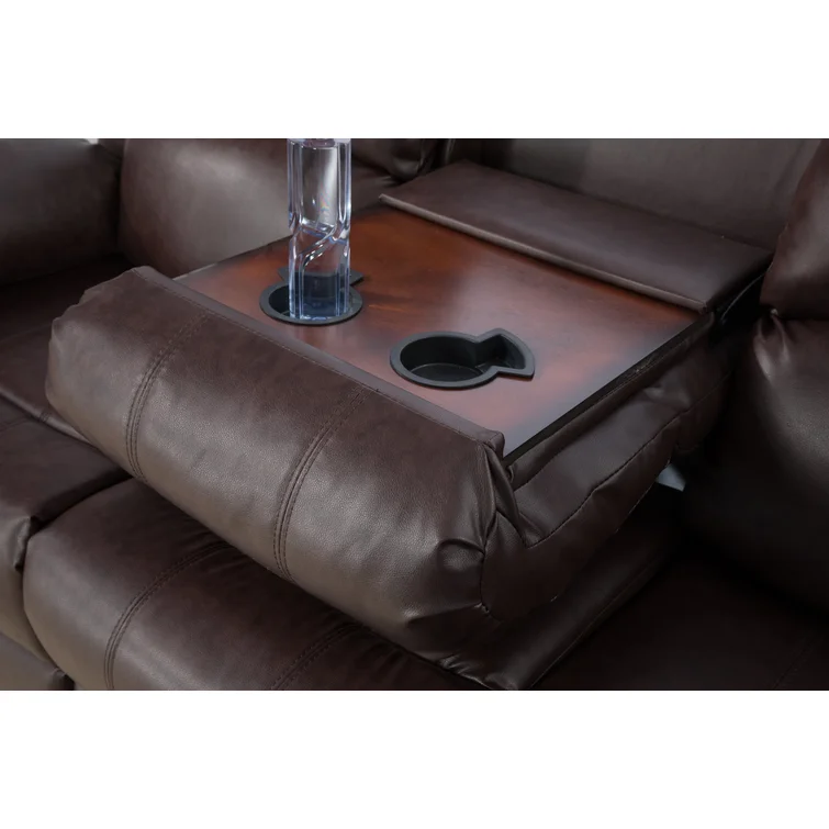 Develin 82'' Faux Leather Reclining Sofa