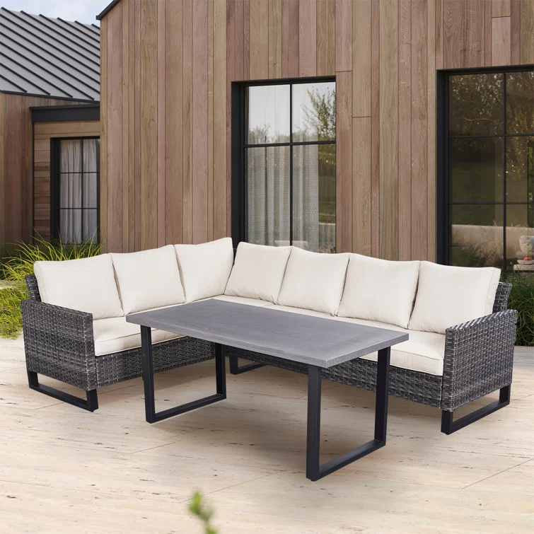 Nazime 6 - Person Outdoor Seating Group with Cushions