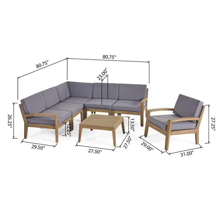 Sonnie 5 - Person Outdoor Seating Group with Cushions