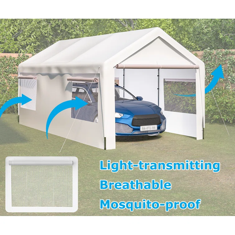 9 ft. W x 10 ft. D Metal Garage Shed