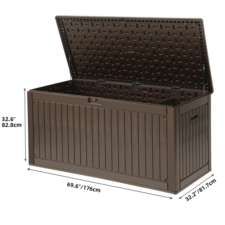 Balconera 260 Gallons Water Resistant Resin Lockable Deck Box