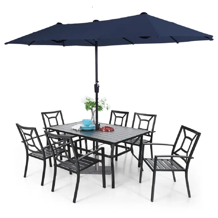 Alyah 6 - Person Rectangular Outdoor Dining Set