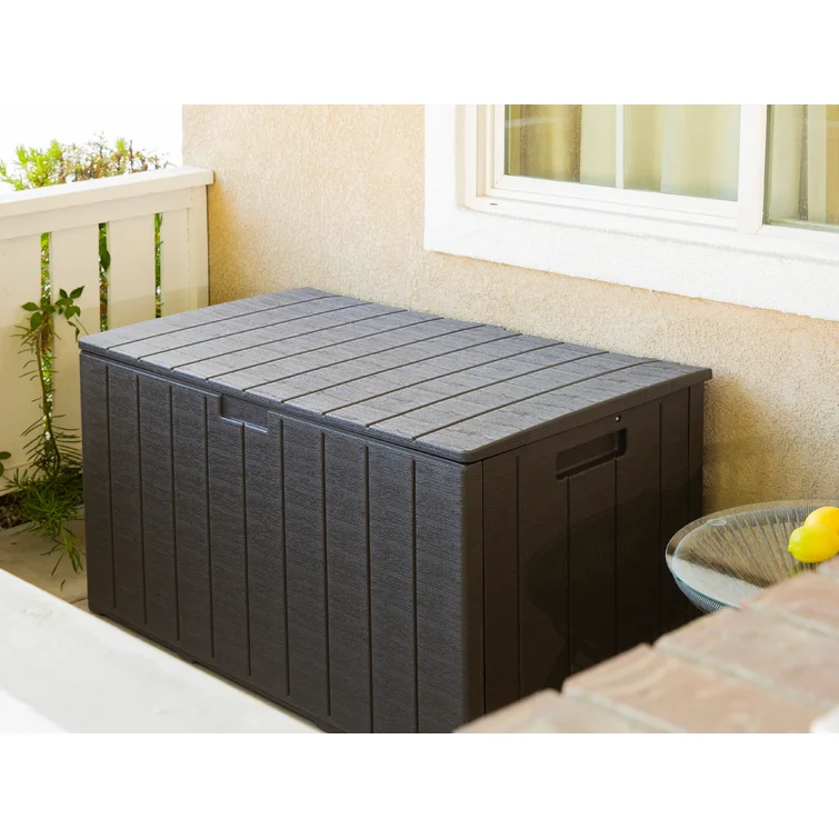 Barton Miller's Retreat 130 Gal Deck Storage in Espresso Brown