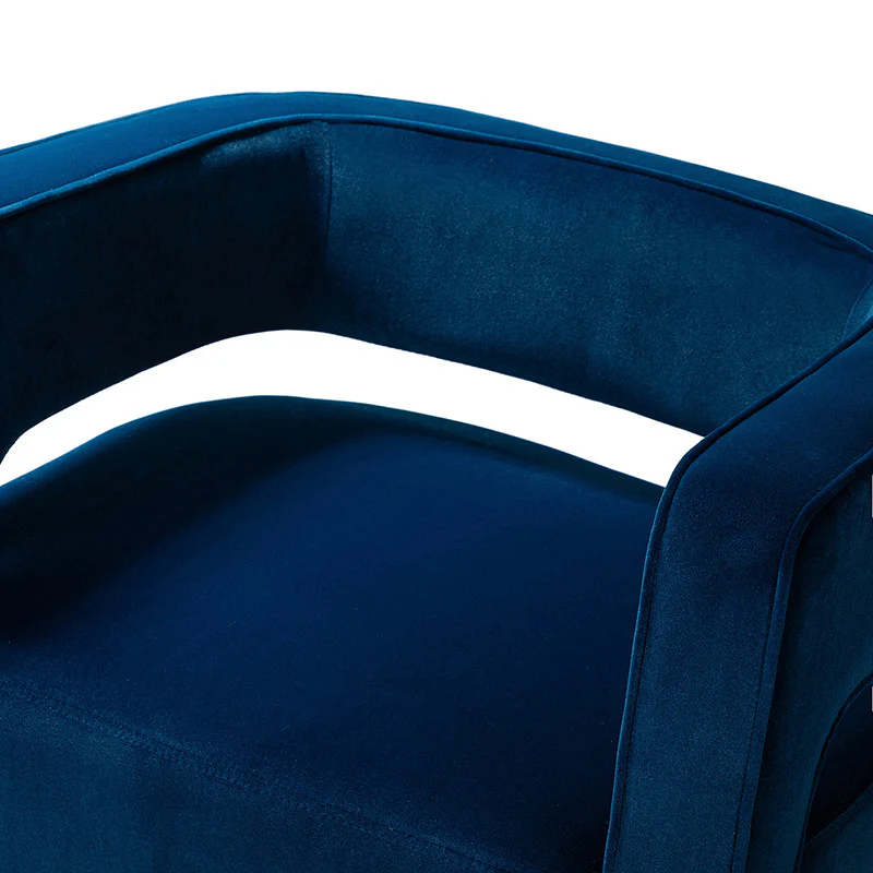 Agata Velvet Swivel Barrel Armchair