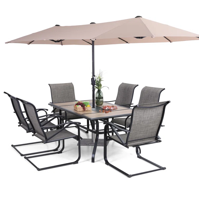 Alyah 6 - Person Rectangular Outdoor Dining Set