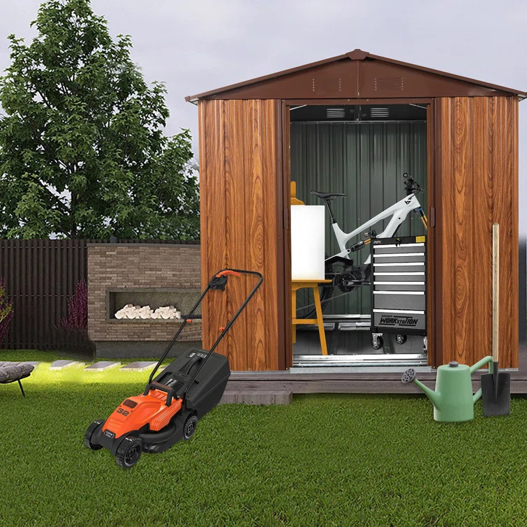 6 ft. W x 6 ft. D Stainless Steel Vertical Storage Shed